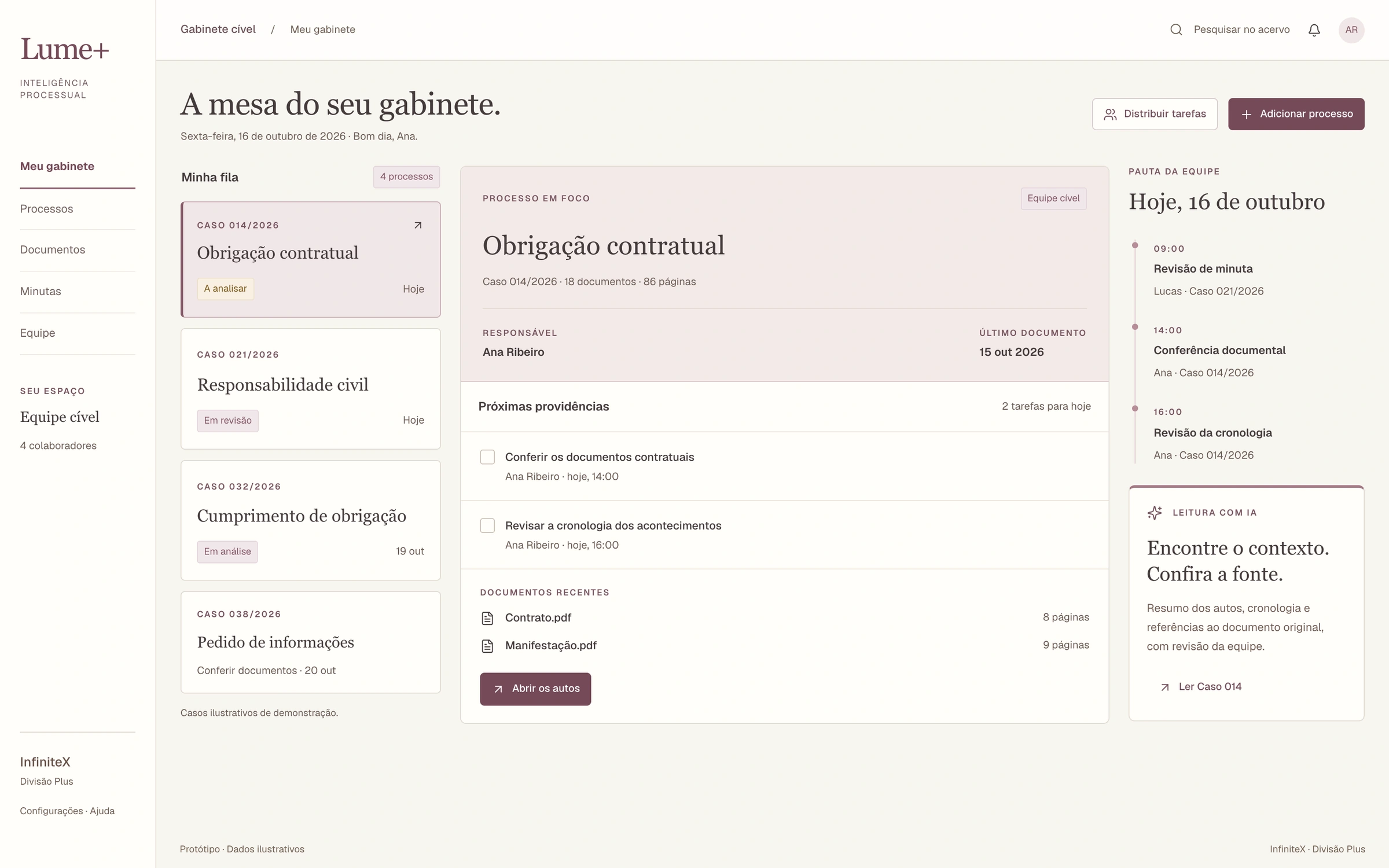 Lume+: Processos Judiciais e Inteligência Processual — visão operacional
